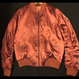 Topshop Bronze Bomber Jacket